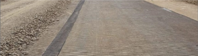 StrataGrid™ uniaxial geogrid for strengthening the pavement for better load support